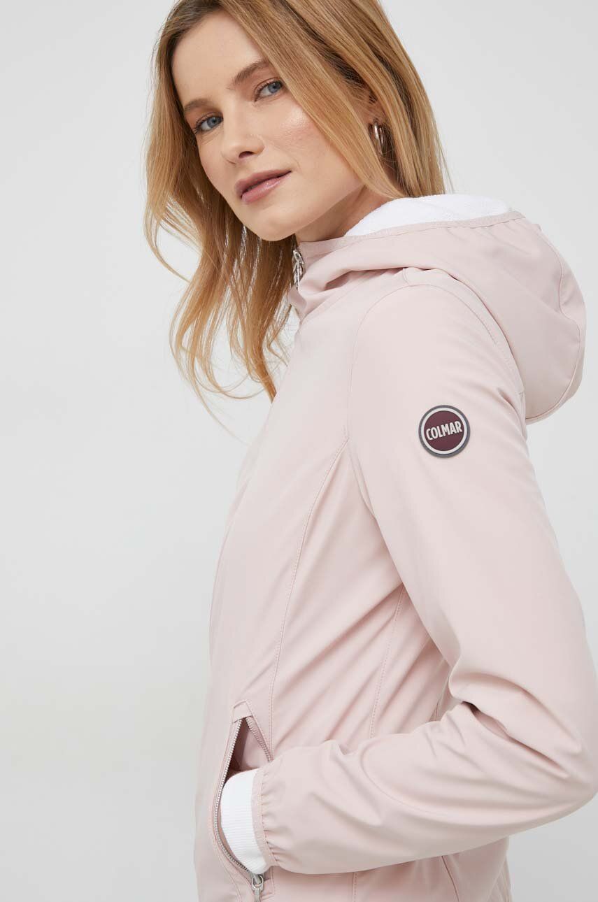 Bunda Colmar dámská, růžová barva, přechodná - růžová -  92 % Polyester