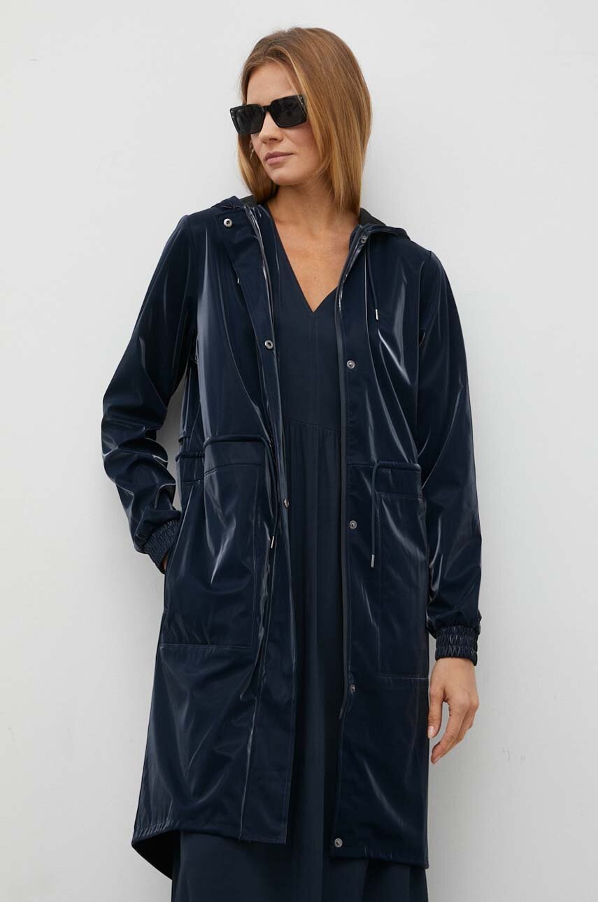 

Дождевик Rains 18550 String Parka женская цвет синий переходная