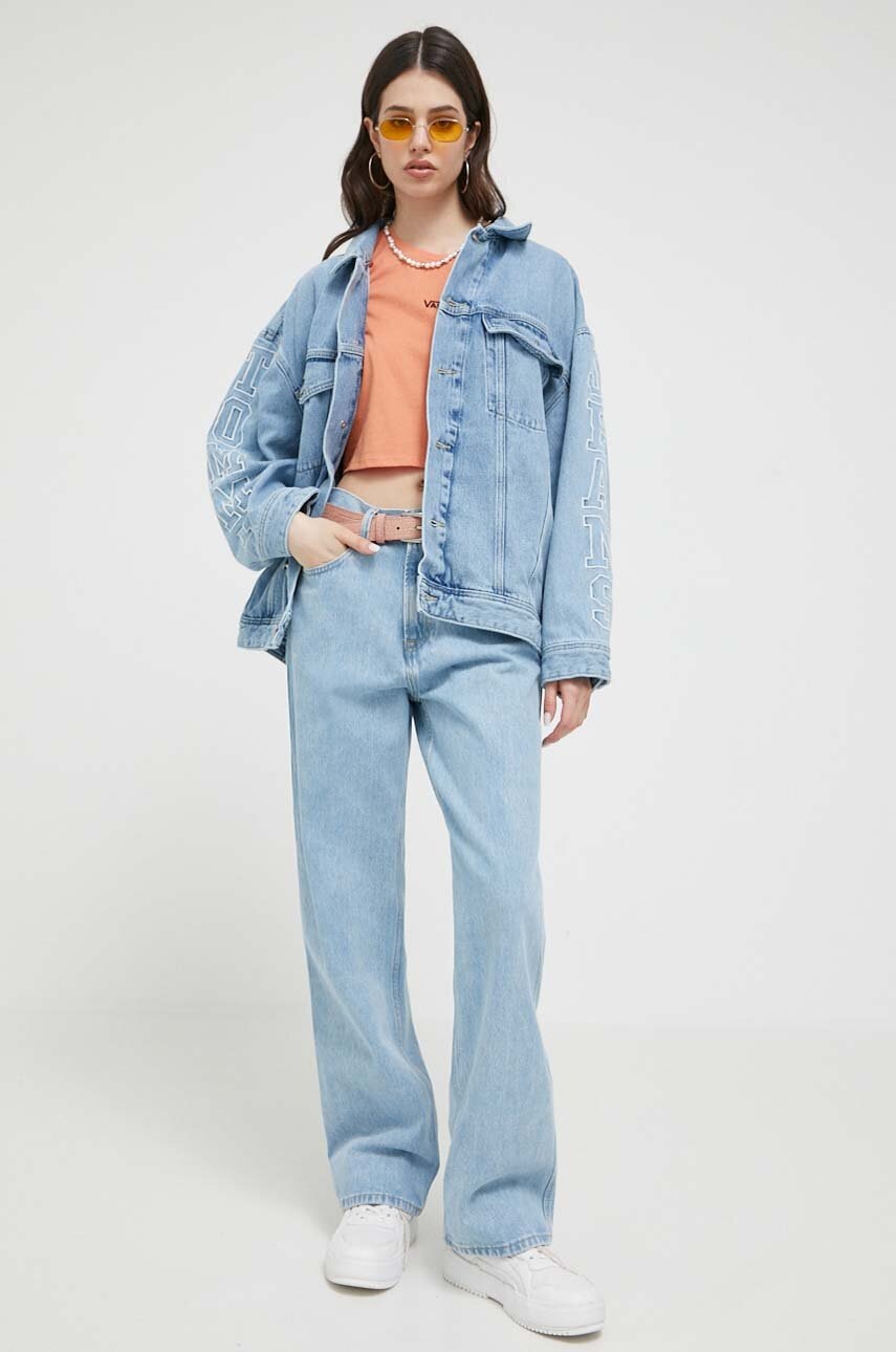 

Джинсовая куртка Tommy Jeans женская переходная oversize