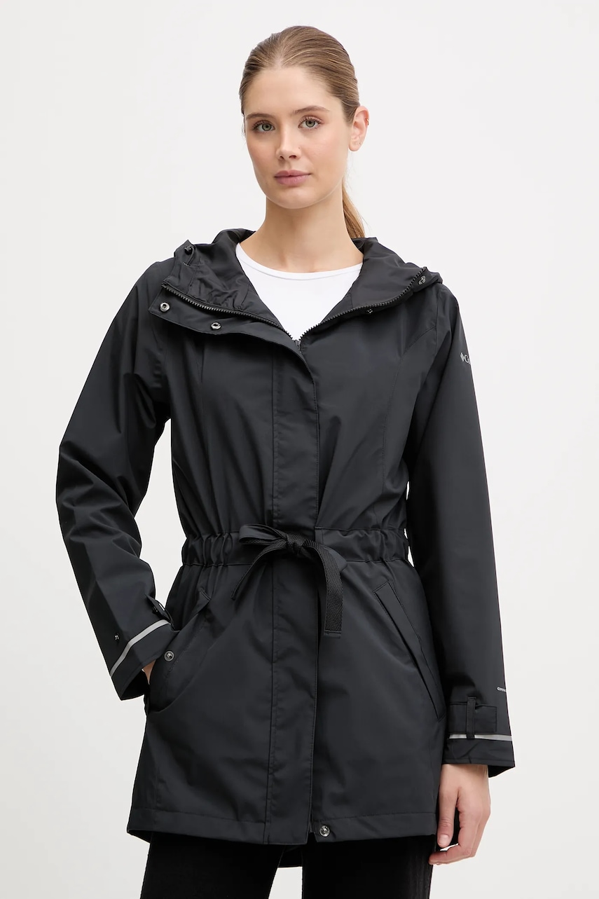 Columbia parka Here and There damska kolor czarny przejściowa 2034763