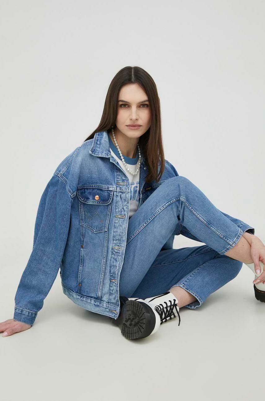 Wrangler geaca jeans femei, de tranzitie, oversize
