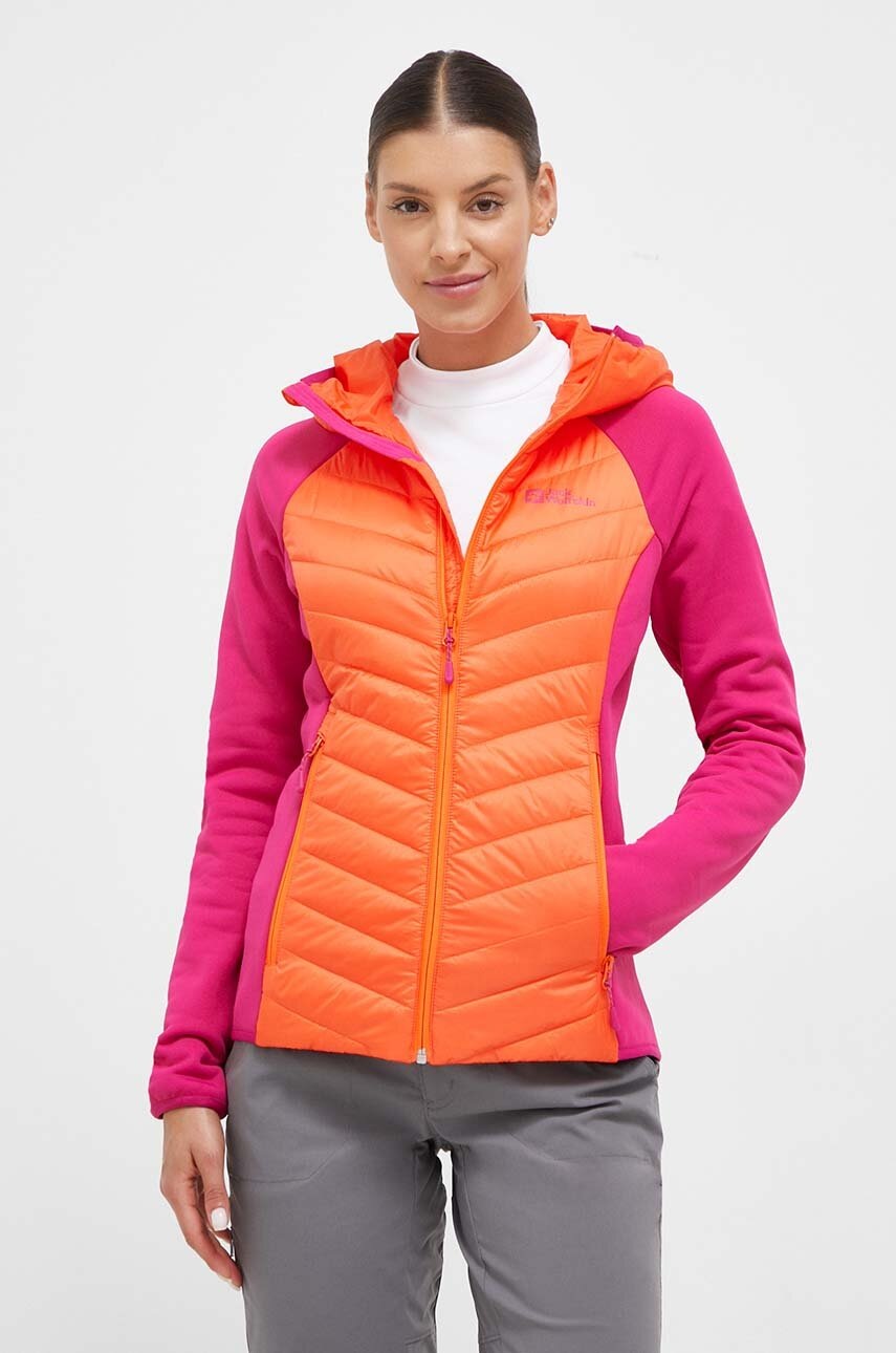 

Куртка outdoor Jack Wolfskin Routeburn Pro Hybrid цвет оранжевый