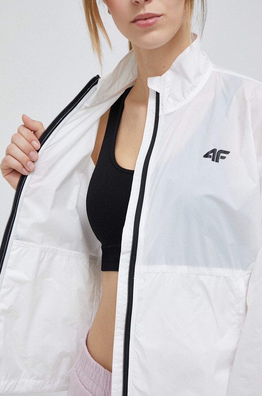 4F kurtka damska kolor biały przejściowa