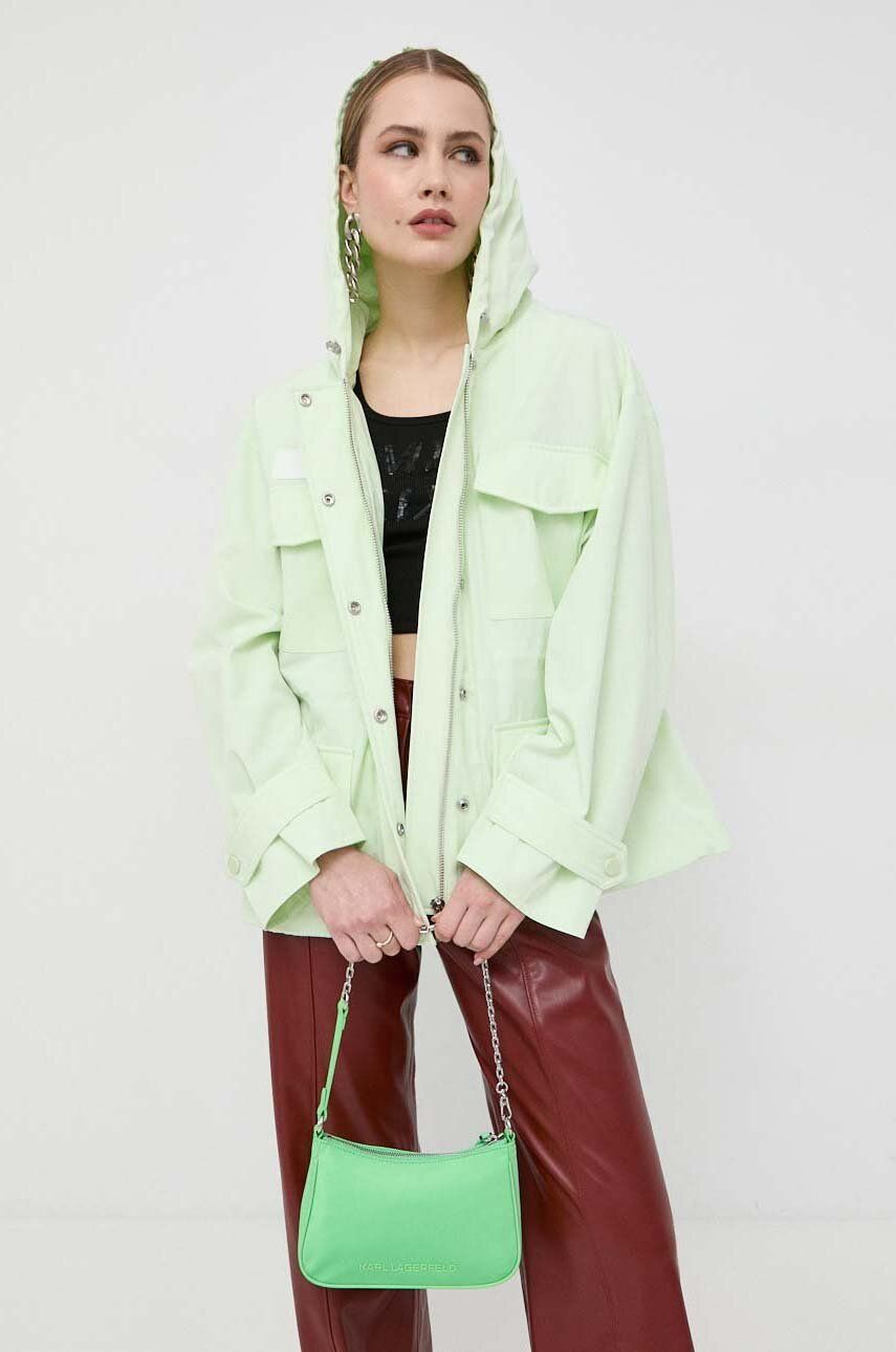 Bunda Miss Sixty dámská, zelená barva, přechodná - zelená -  Hlavní materiál: 85 % Polyester
