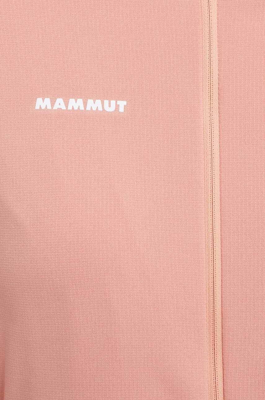 Αθλητική μπλούζα Mammut Aconcagua Light ML χρώμα: ροζ, με κουκούλα φωτογραφία