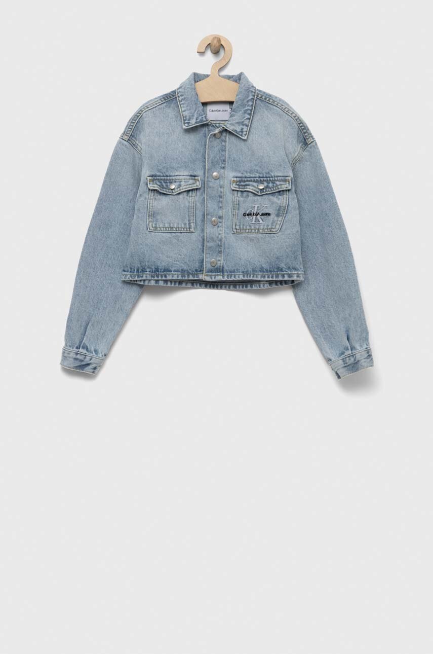 

Детско дънково яке Calvin Klein Jeans в синьо, Син