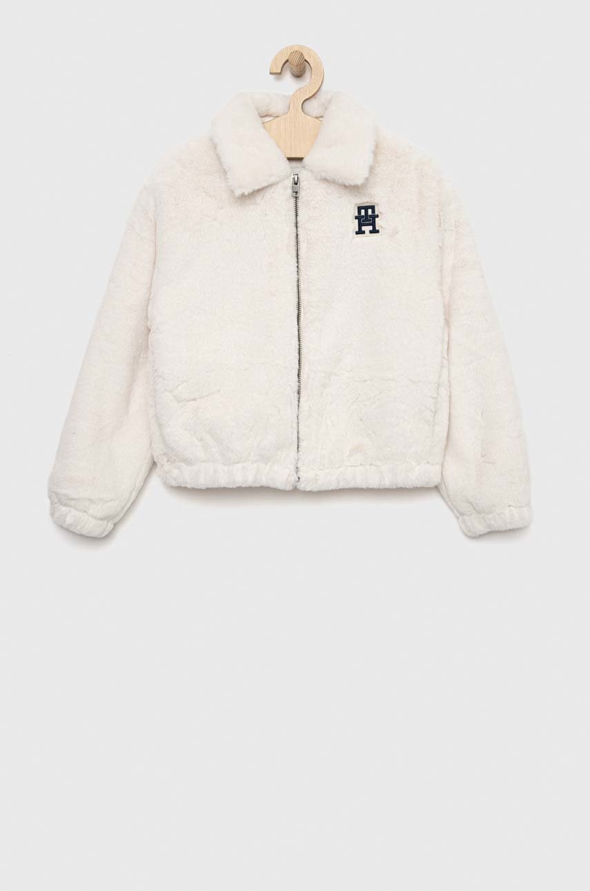 

Детско яке Tommy Hilfiger в бяло, Бял