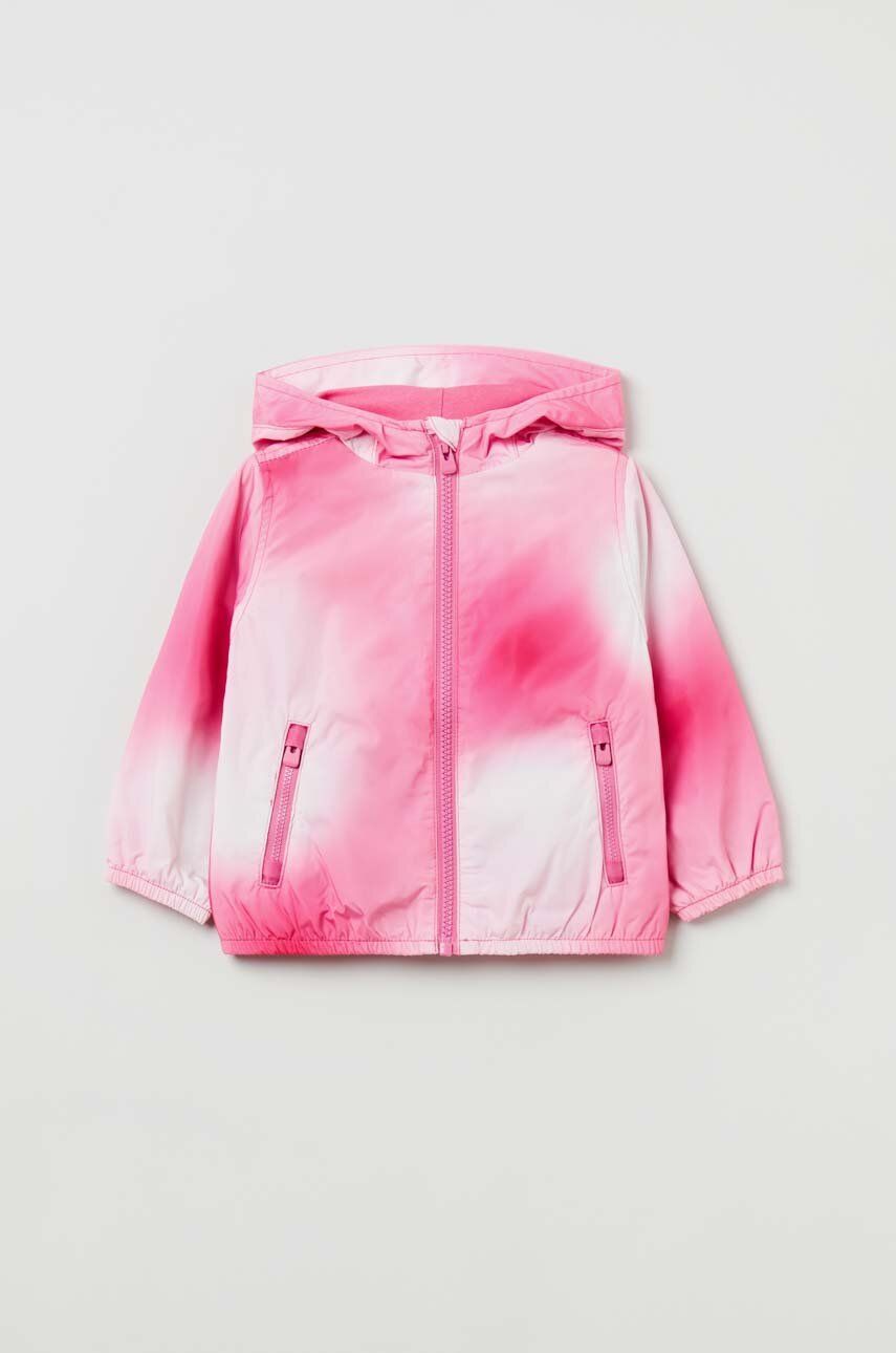 Levně Kojenecká bunda OVS růžová barva