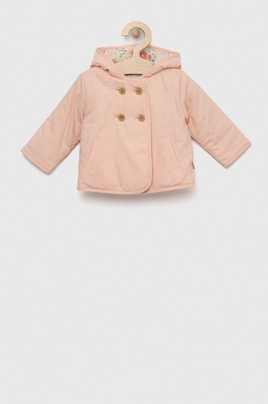 Kojenecká bunda United Colors of Benetton růžová barva - růžová -  Hlavní materiál: 100 % Bavln