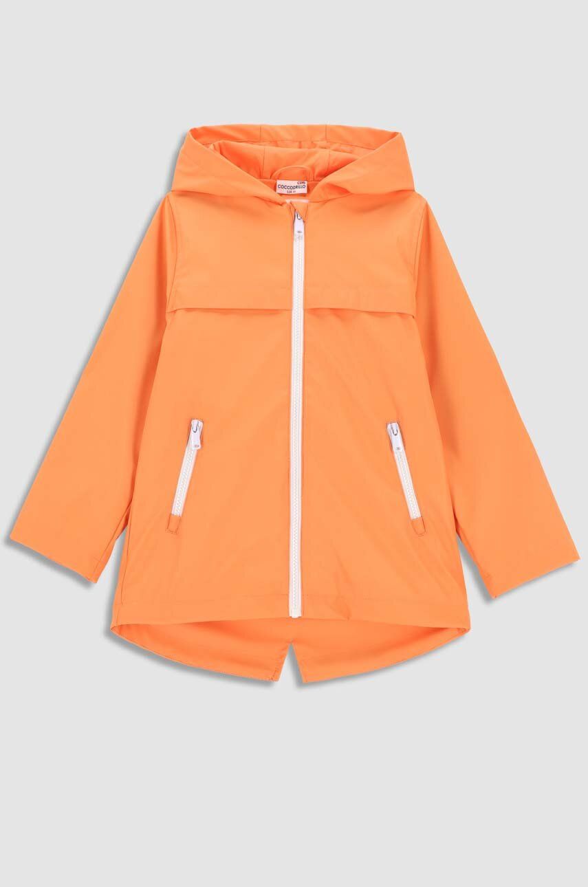 Levně Dětská nepromokavá bunda Coccodrillo oranžová barva