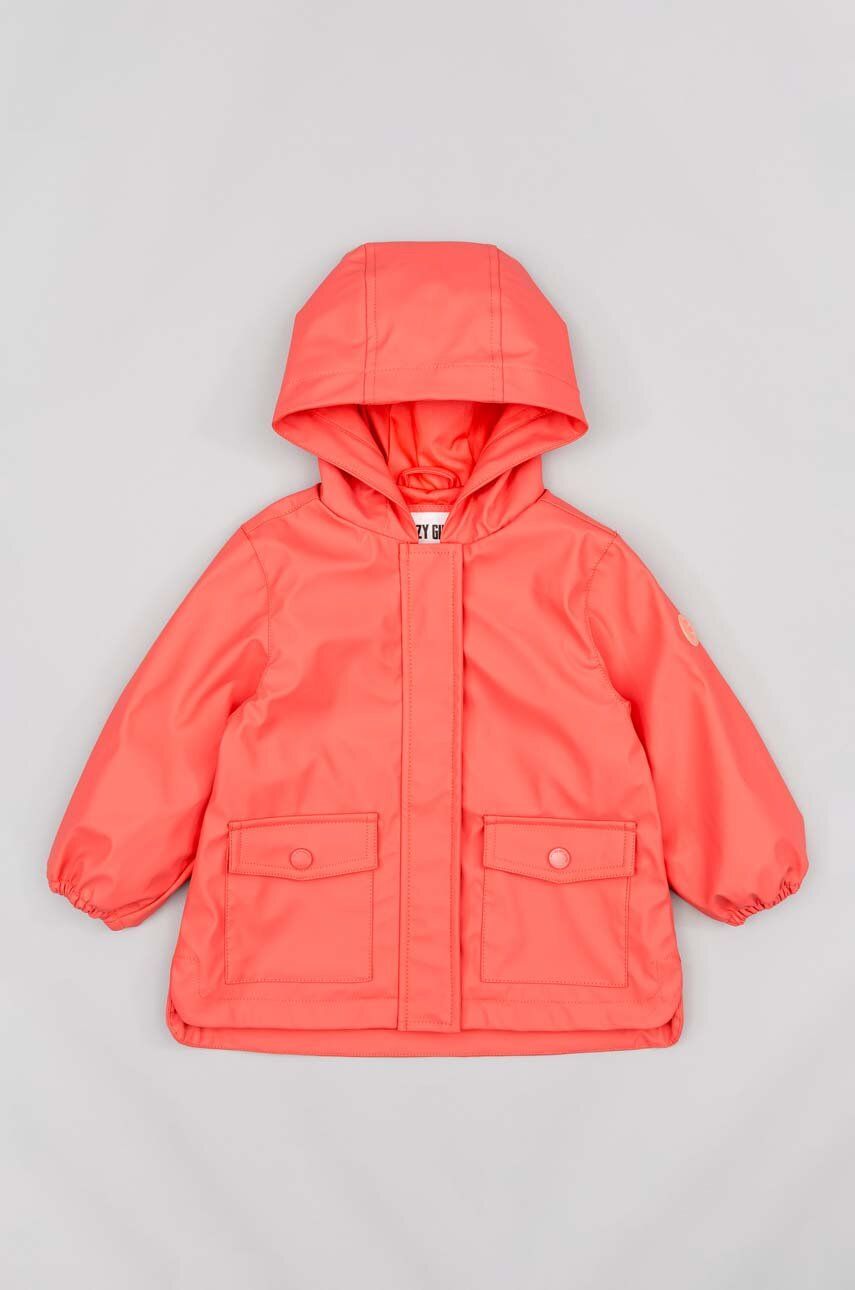 Levně Dětská bunda zippy oranžová barva