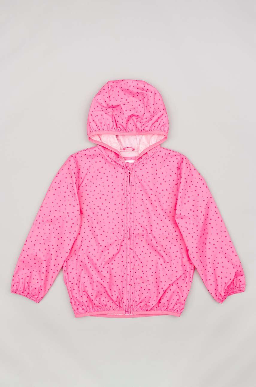 Dětská bunda zippy růžová barva - růžová -  100 % Polyester
