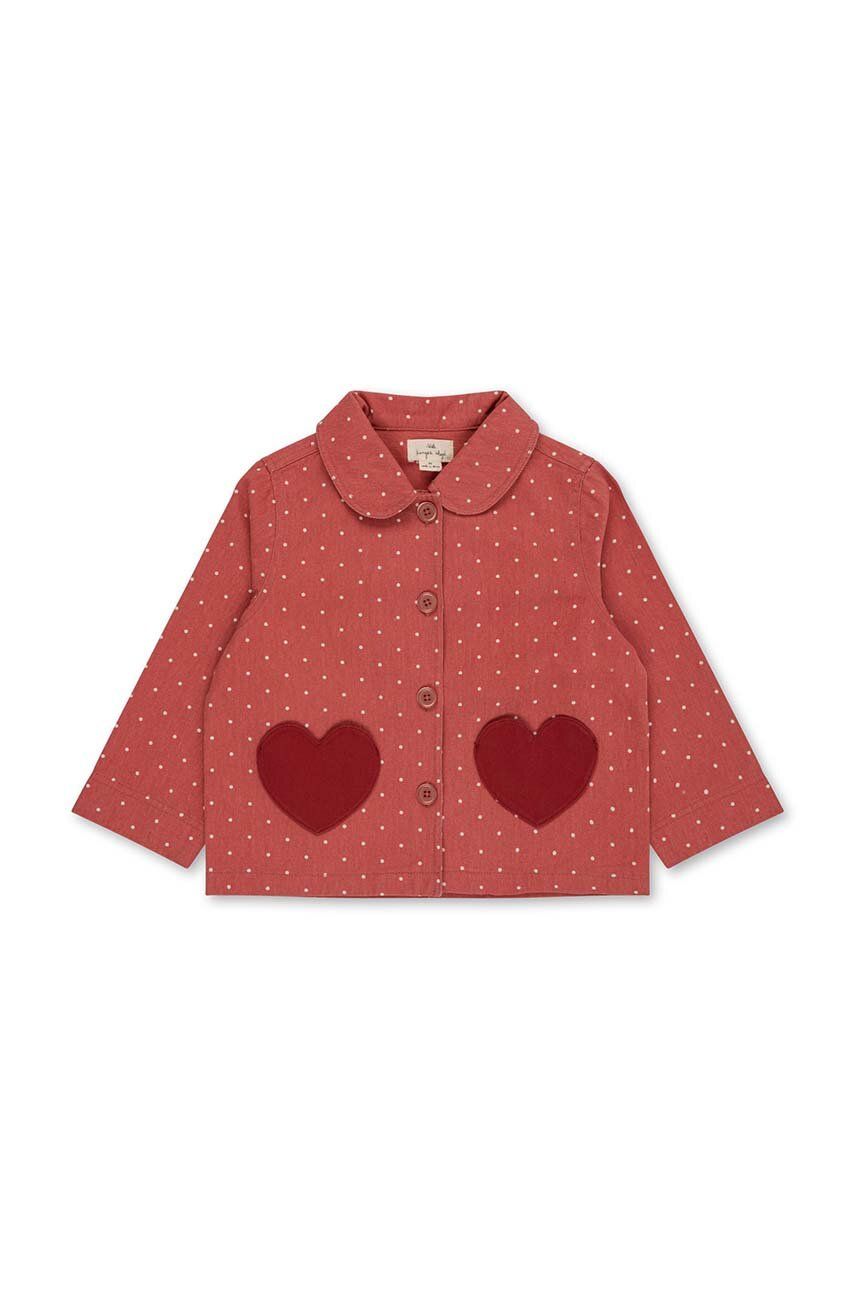 Dětská bunda Konges Sløjd růžová barva - růžová -  100 % Organická bavlna