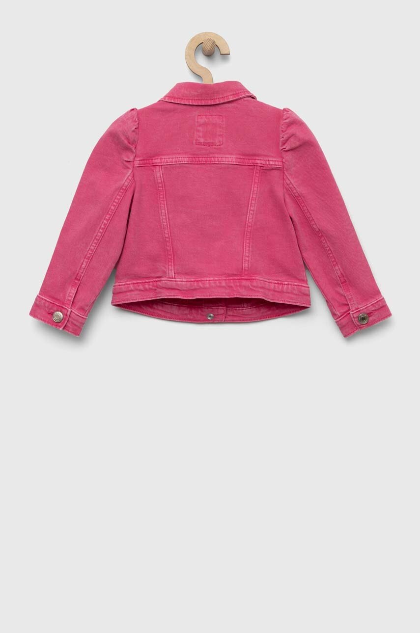 Дитяча джинсова куртка GAP колір рожевий