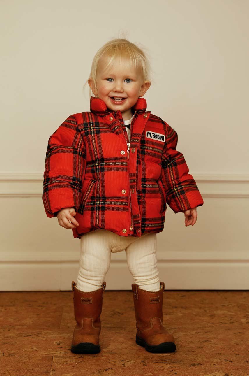 Dětská bunda Mini Rodini červená barva - červená -  100 % Recyklovaný polyester