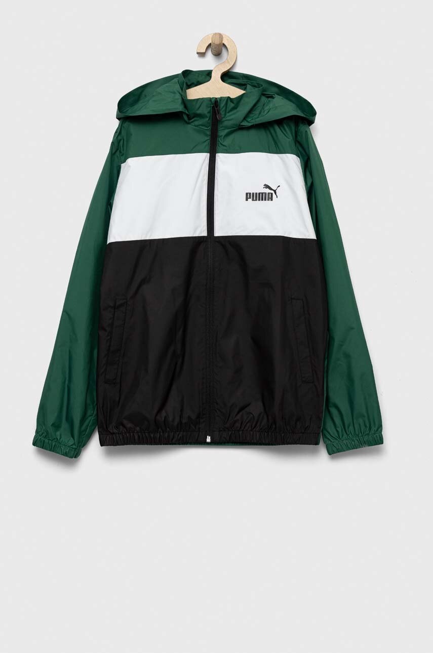 Детская куртка Puma ESS+ CB Windbreaker B цвет зелёный Детская куртка Puma ESS+ CB Windbreaker B цвет зелёный
