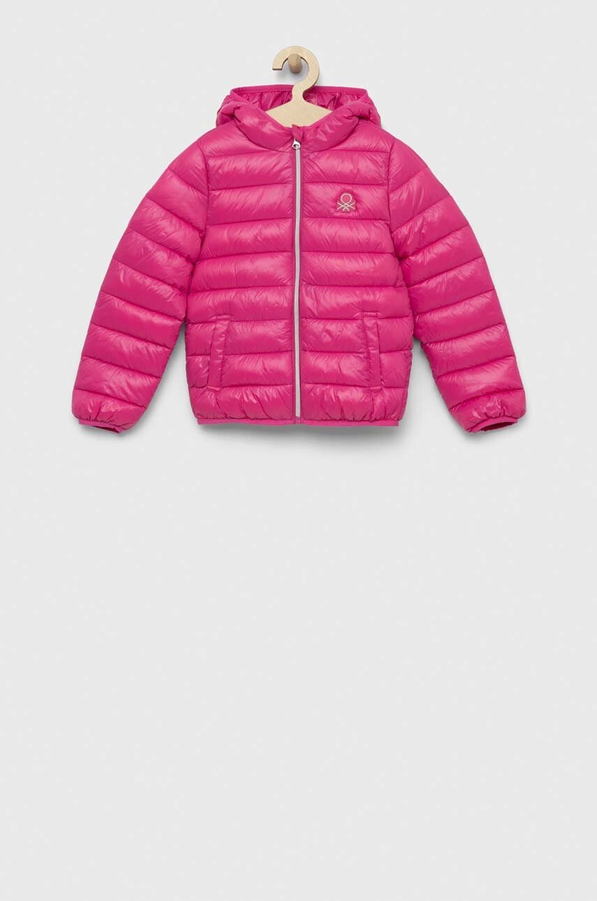 

Дитяча куртка United Colors of Benetton колір рожевий