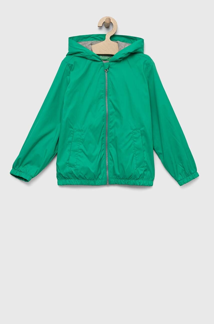 

Детско яке United Colors of Benetton в зелено, Зелен