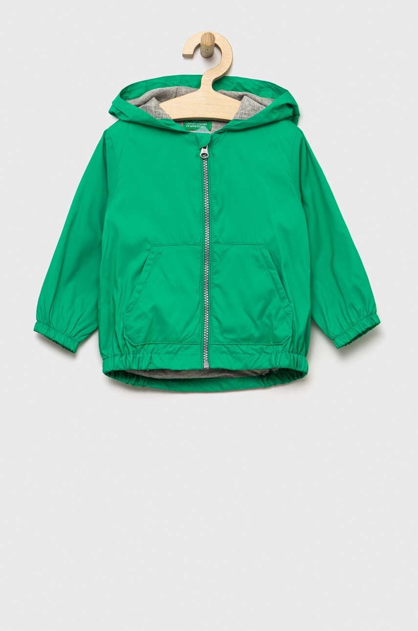 

Детско яке United Colors of Benetton в зелено, Зелен