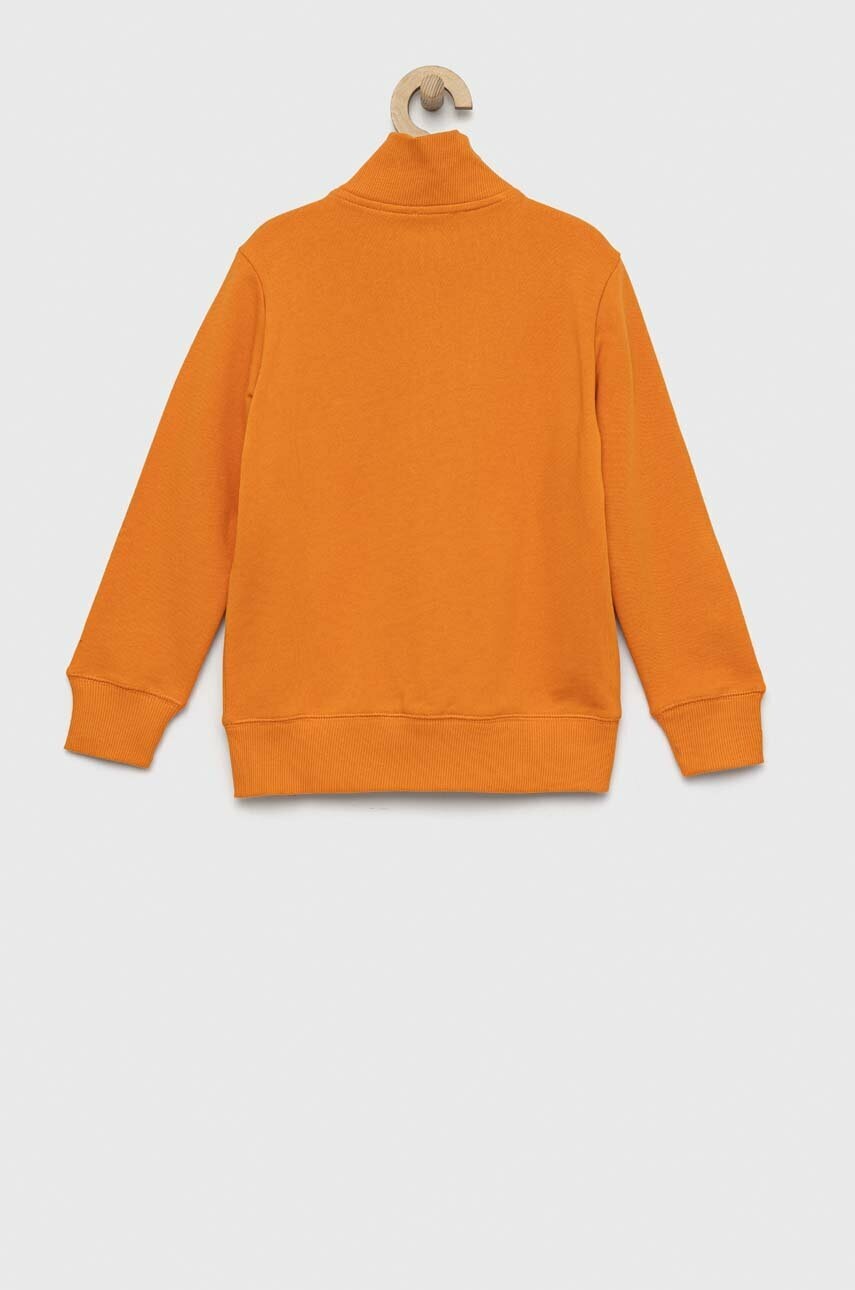 

Дитяча бавовняна кофта United Colors of Benetton колір помаранчевий з аплікацією