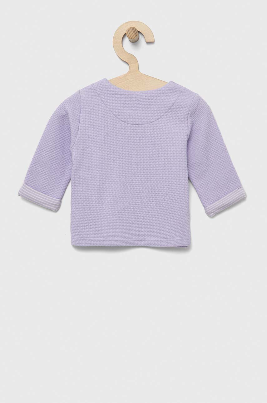 Кардиган для немовлят United Colors of Benetton колір фіолетовий