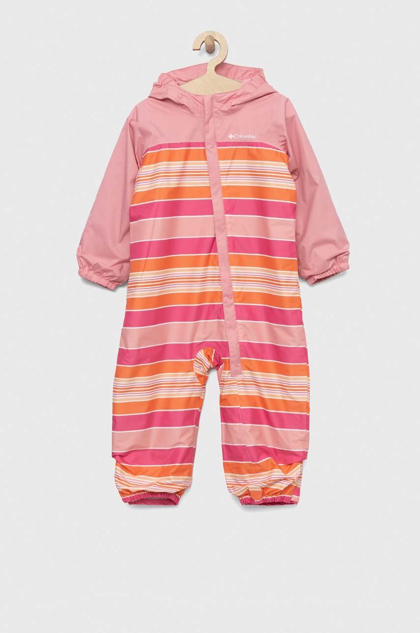 Columbia combinezon bebe Critter Jitters II Rain Suit culoarea roz