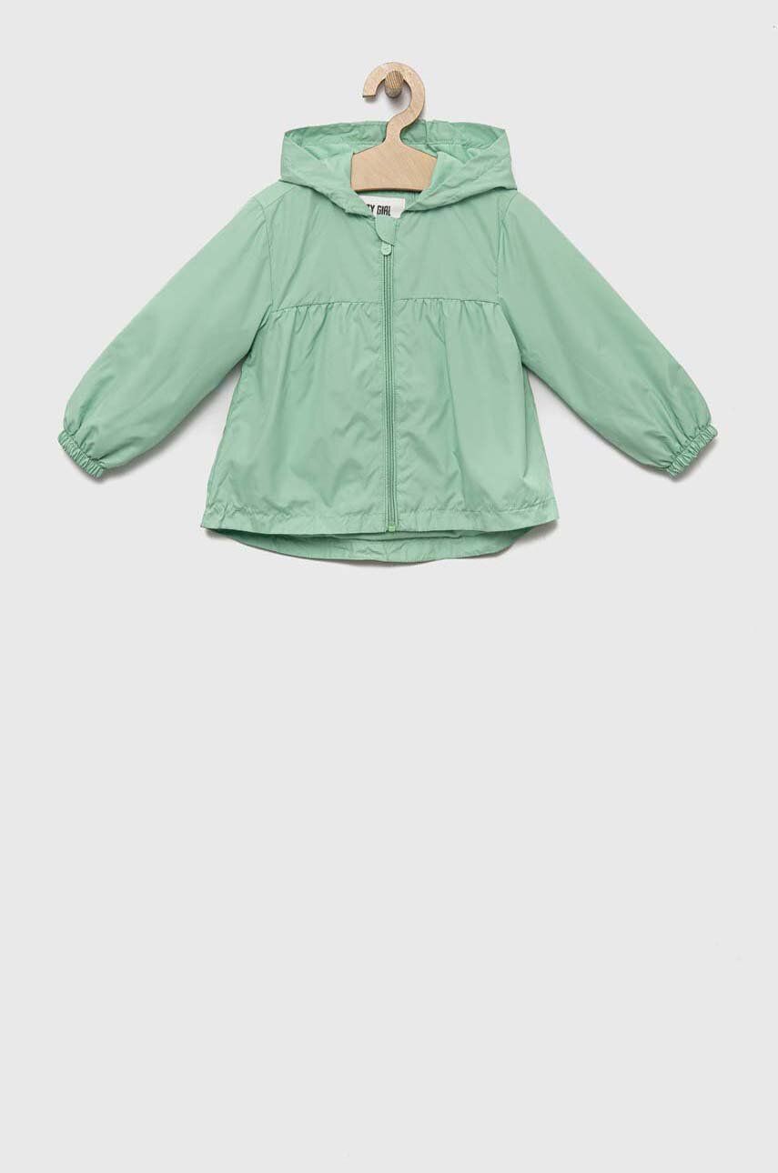 Levně Dětská bunda zippy zelená barva
