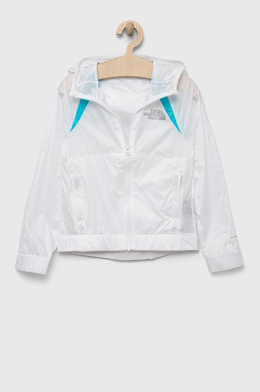 Dětská bunda The North Face bílá barva - bílá -  Hlavní materiál: 100 % Nylon Podšívka kap