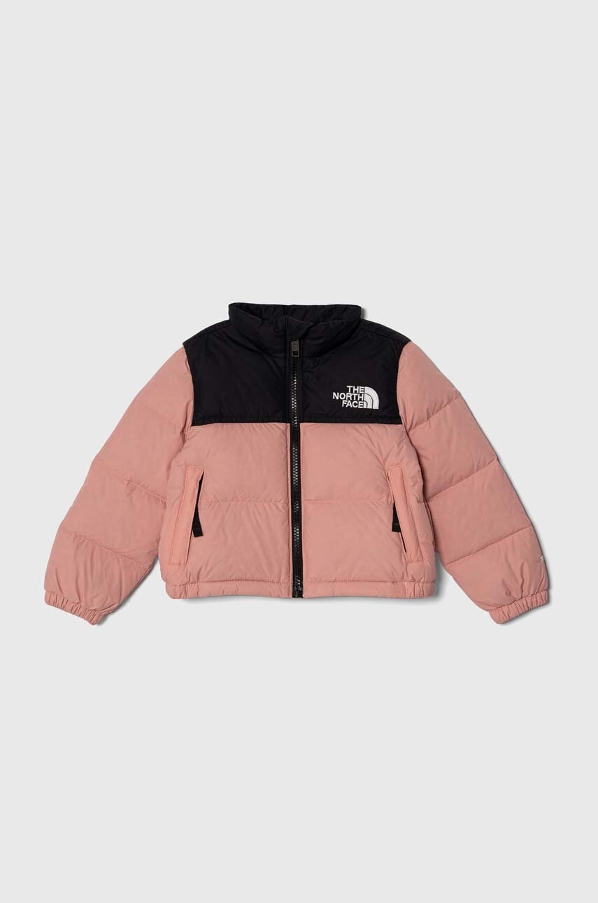 E-shop Dětská péřová bunda The North Face hnědá barva