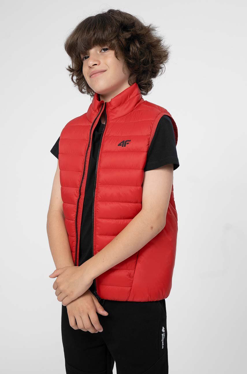 Dětská vesta 4F M008 červená barva - červená -  Hlavní materiál: 100 % Polyamid Podšívka: 
