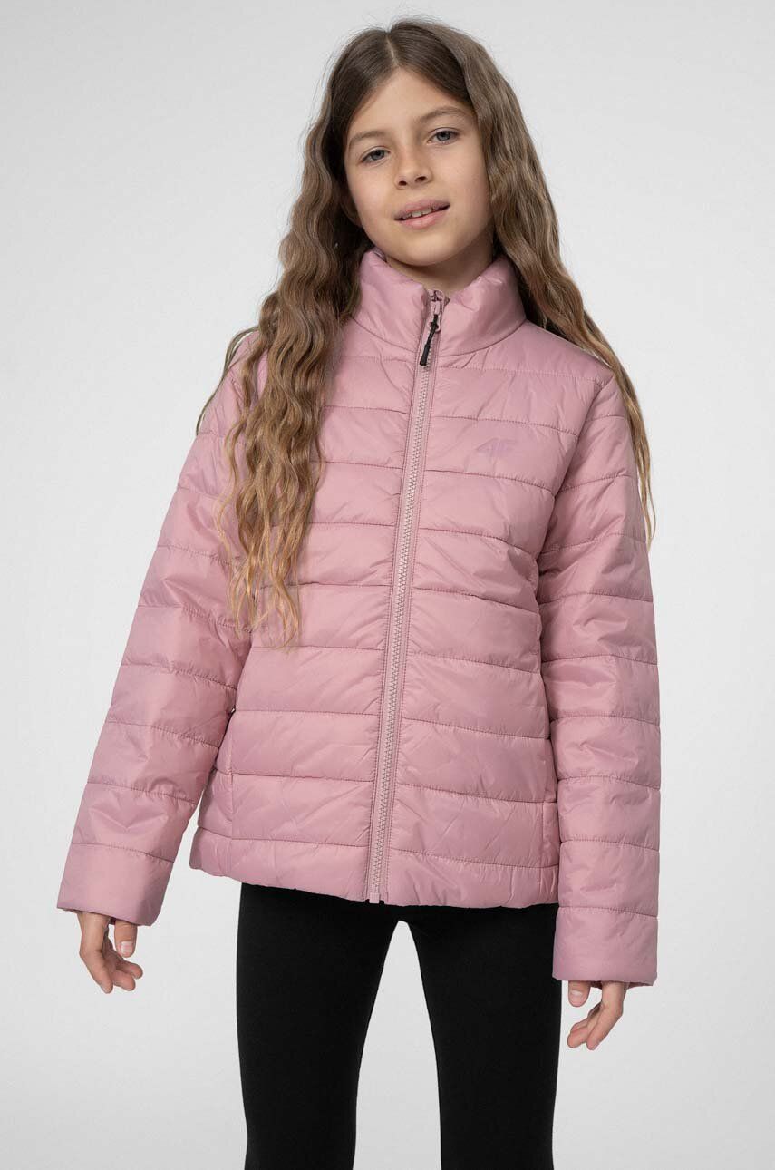 4F jachetă copii F073 culoarea roz