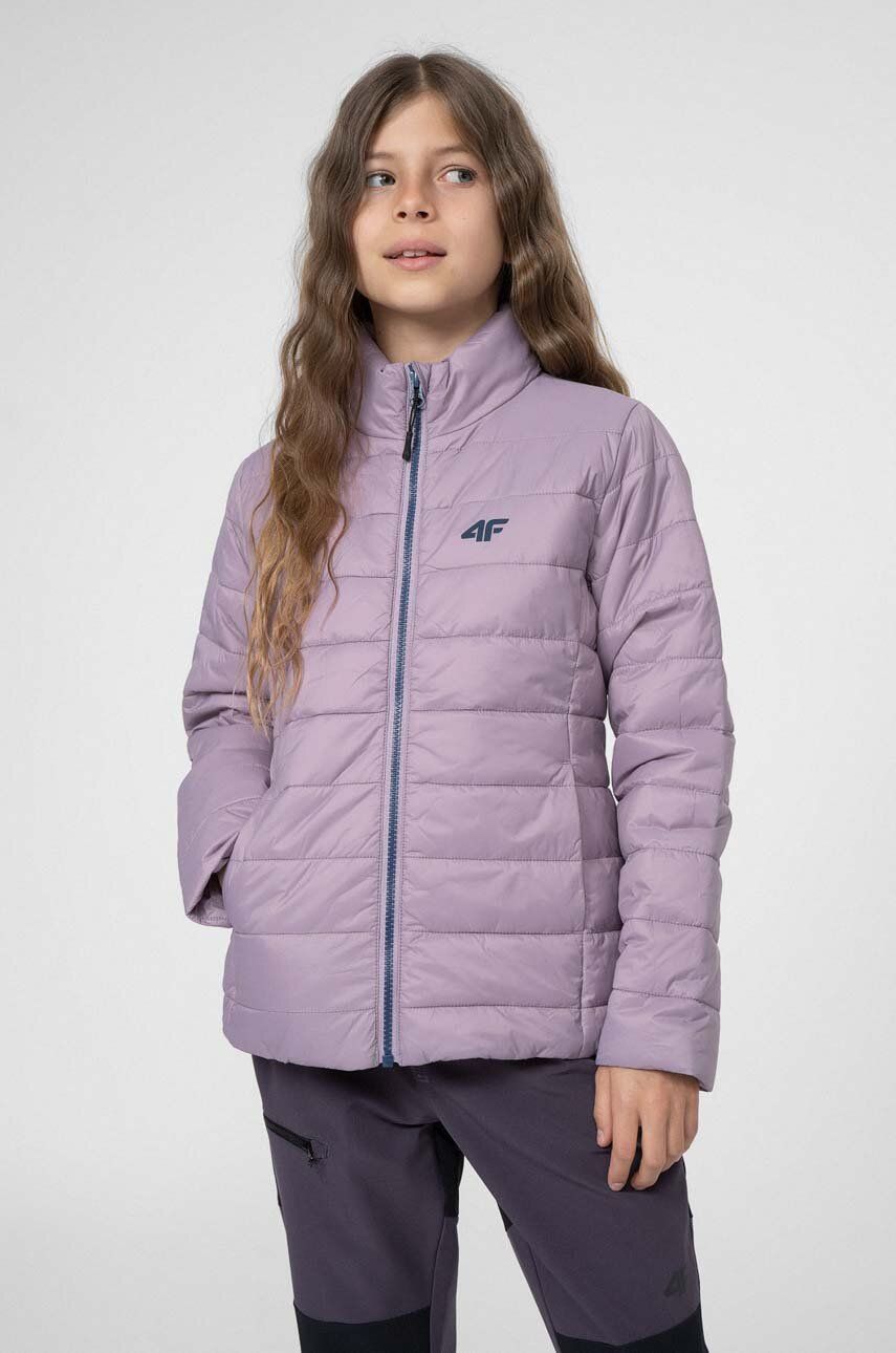 4F jachetă copii F073 culoarea violet