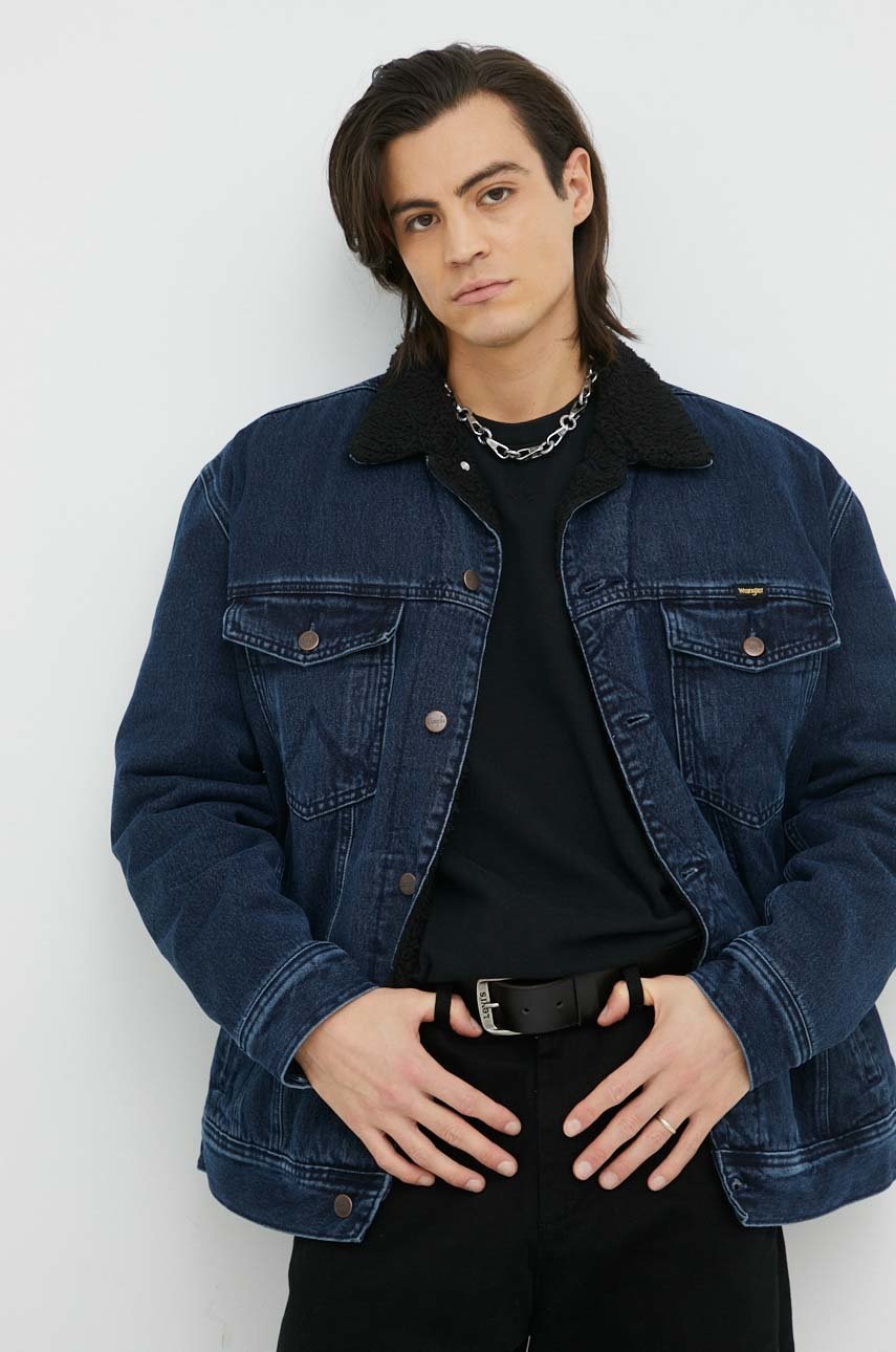 

Дънково яке Wrangler в тъмносиньо с преходна изолация, Тъмносин
