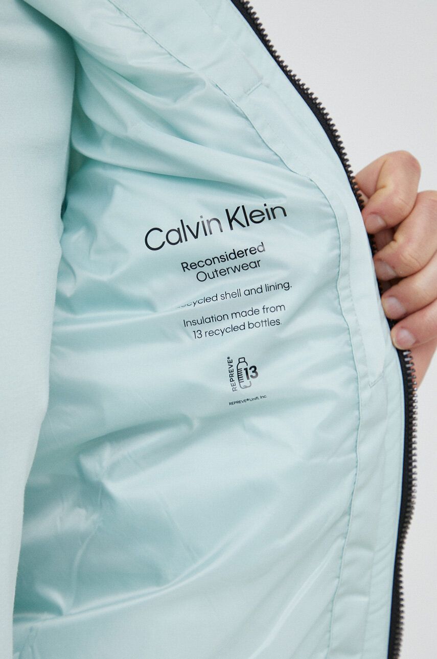Calvin Klein kurtka bomber męski kolor zielony