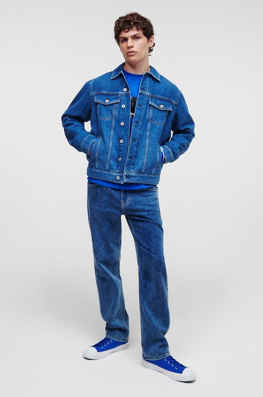 Karl Lagerfeld Jeans geaca jeans barbati, de tranzitie