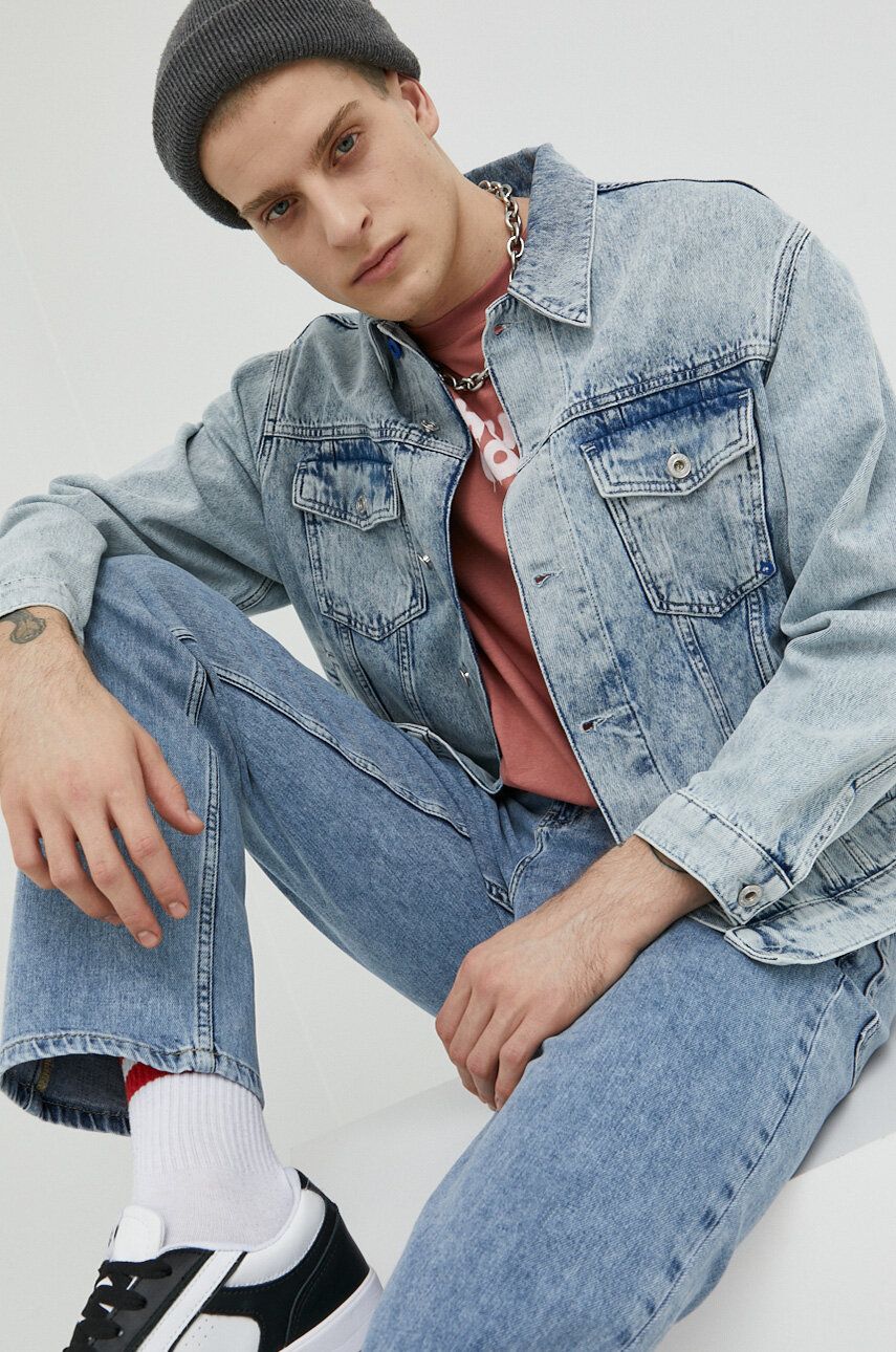 Karl Lagerfeld Jeans geaca jeans barbati, de tranzitie answear.ro imagine noua