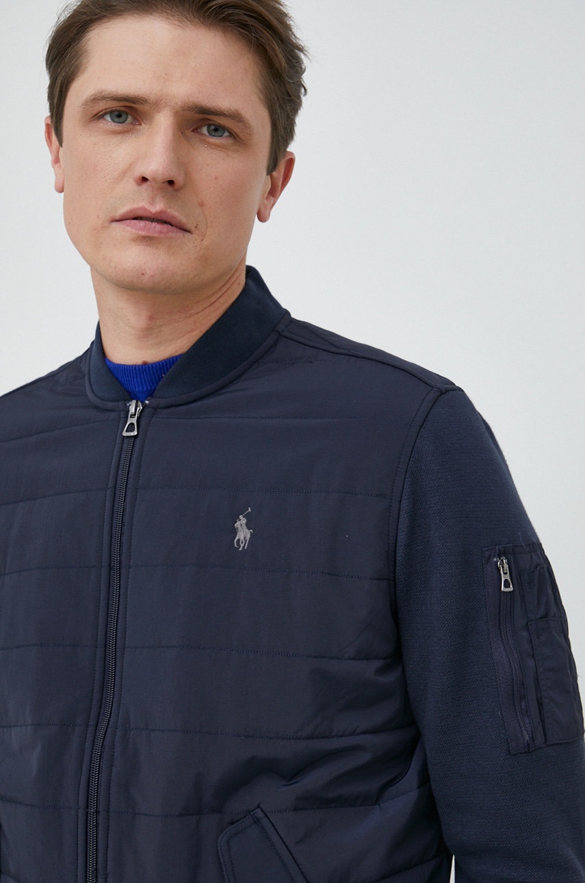 

Куртка-бомбер Polo Ralph Lauren мужской цвет синий переходная