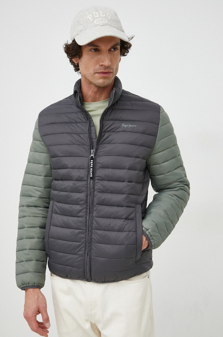 

Яке Pepe Jeans Connel в сиво с преходна изолация, Сив