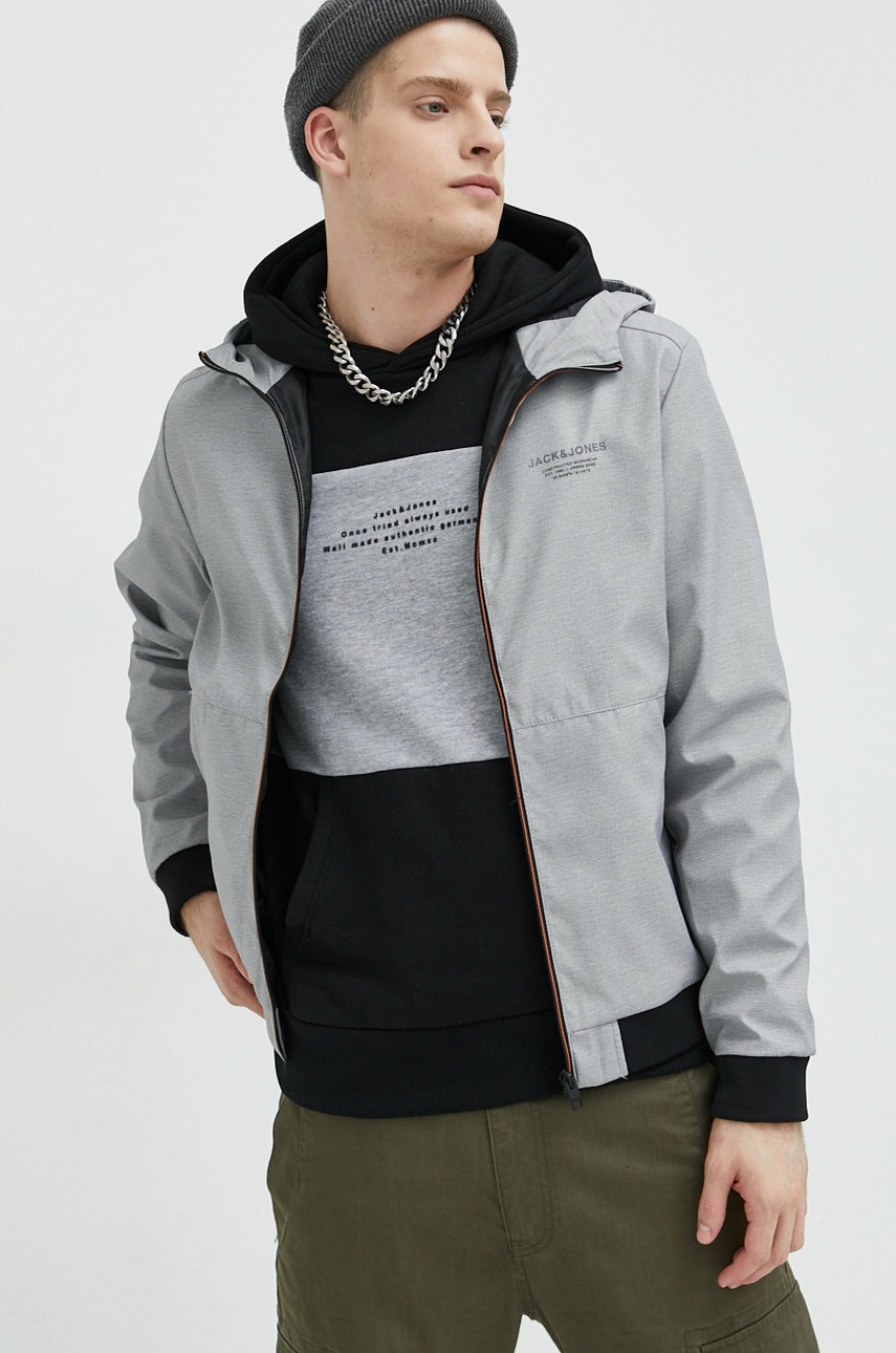

Куртка Jack & Jones JJESEAM мужская цвет серый переходная 12182243