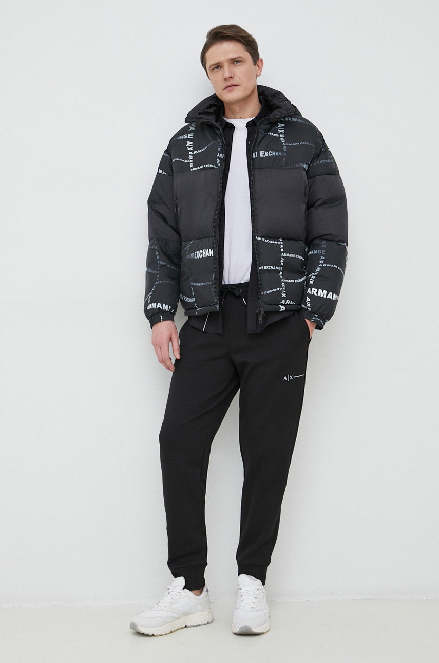 

Куртка Armani Exchange мужская цвет чёрный зимняя oversize