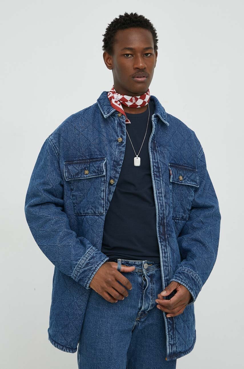 

Дънково яке Levi's в синьо с преходна изолация, Син
