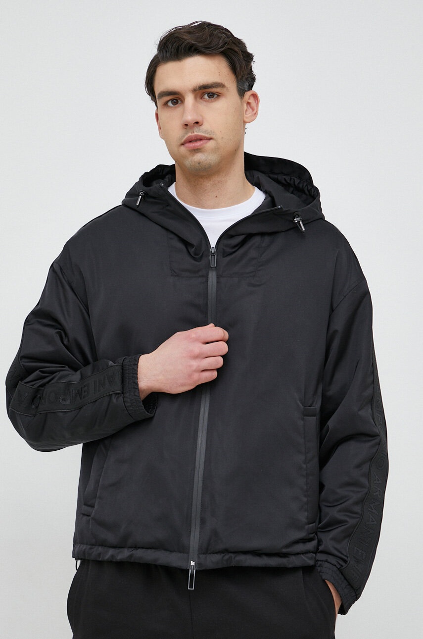 

Куртка Emporio Armani мужская цвет чёрный переходная oversize