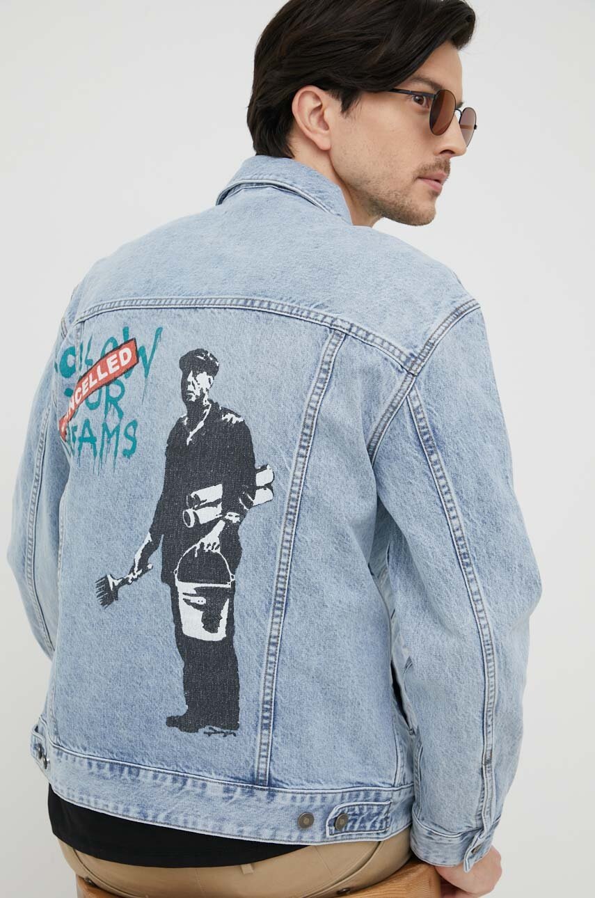 

Джинсова куртка Guess x Banksy чоловіча перехідна