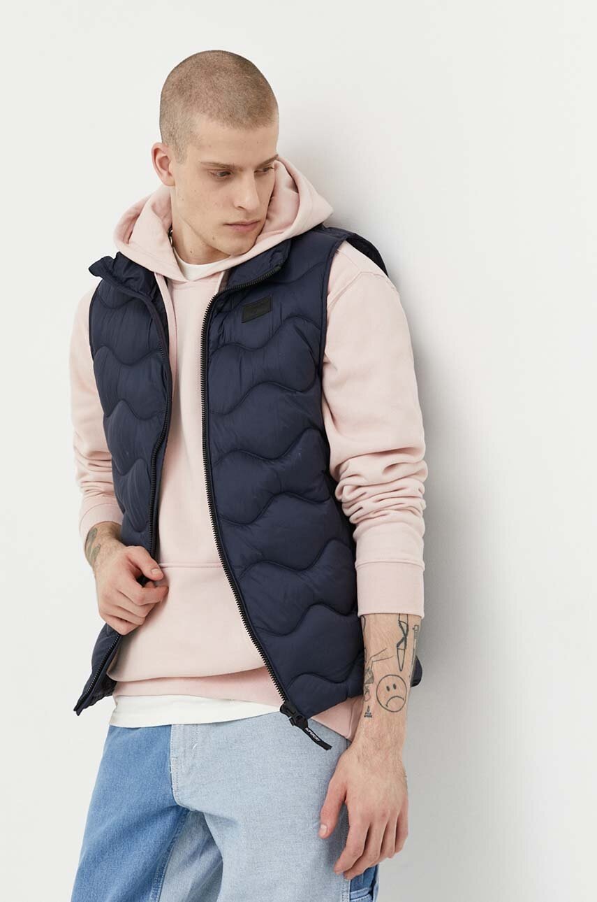 

Елек Superdry мъжки в тъмносиньо с преходна изолация, Тъмносин