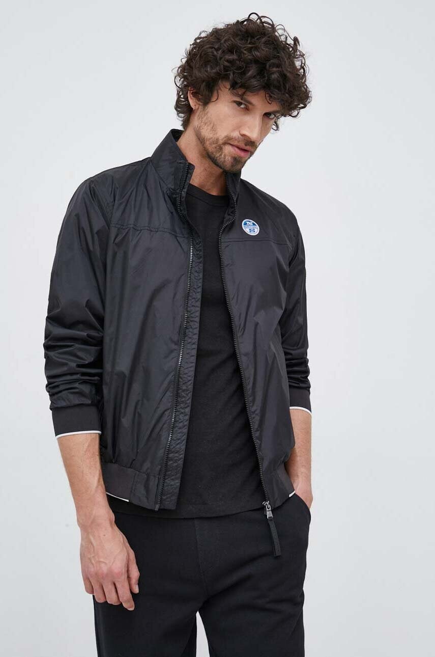 North sails geaca barbati, culoarea negru, de tranzitie