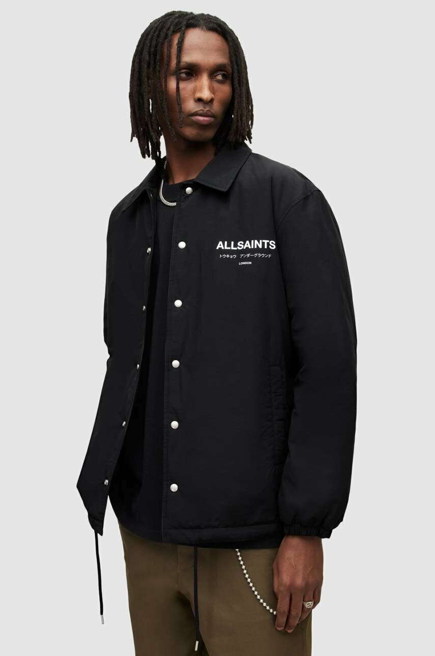

Куртка AllSaints чоловіча колір чорний перехідна