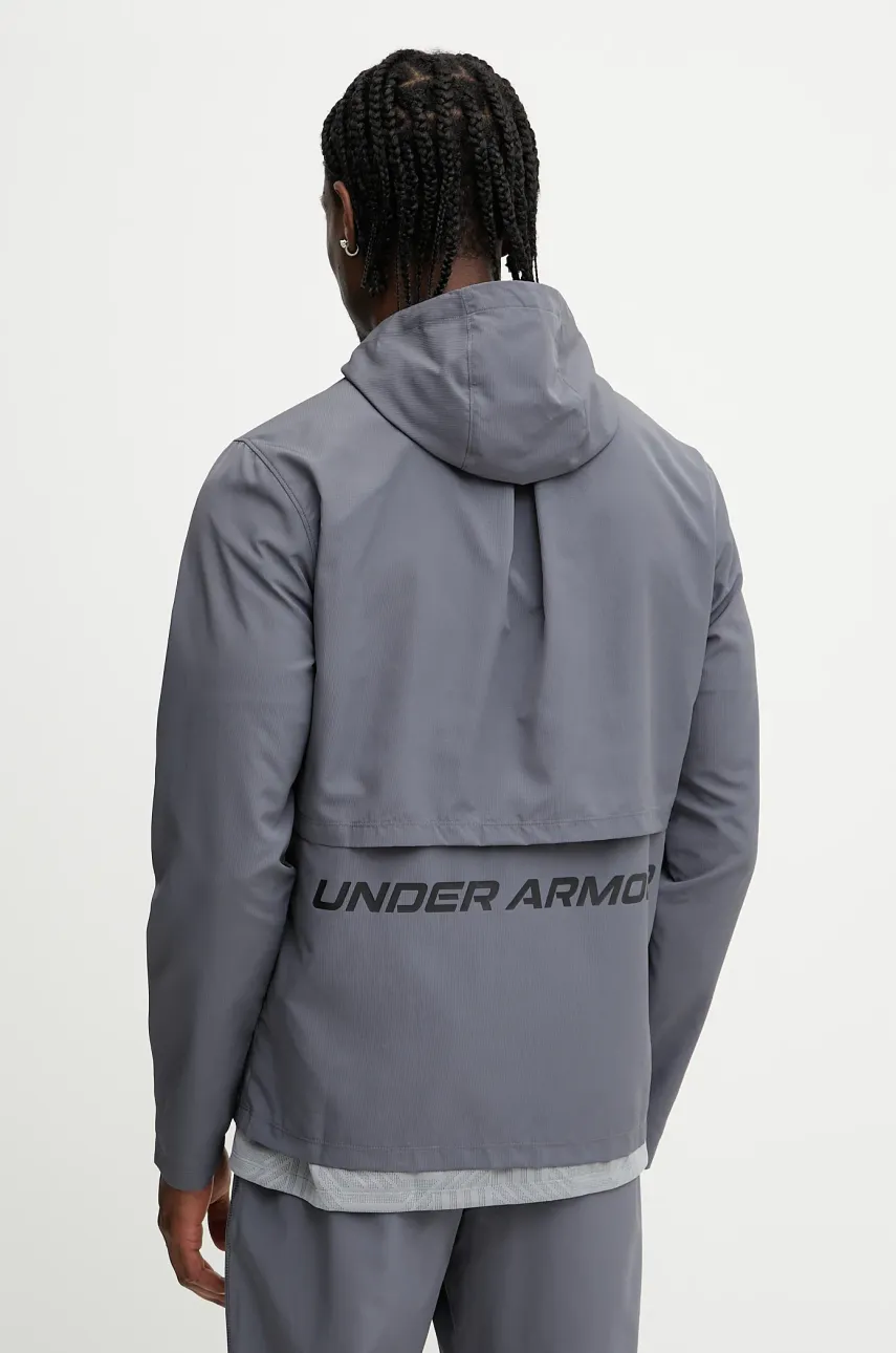 Levně Běžecká bunda Under Armour Storm šedá barva