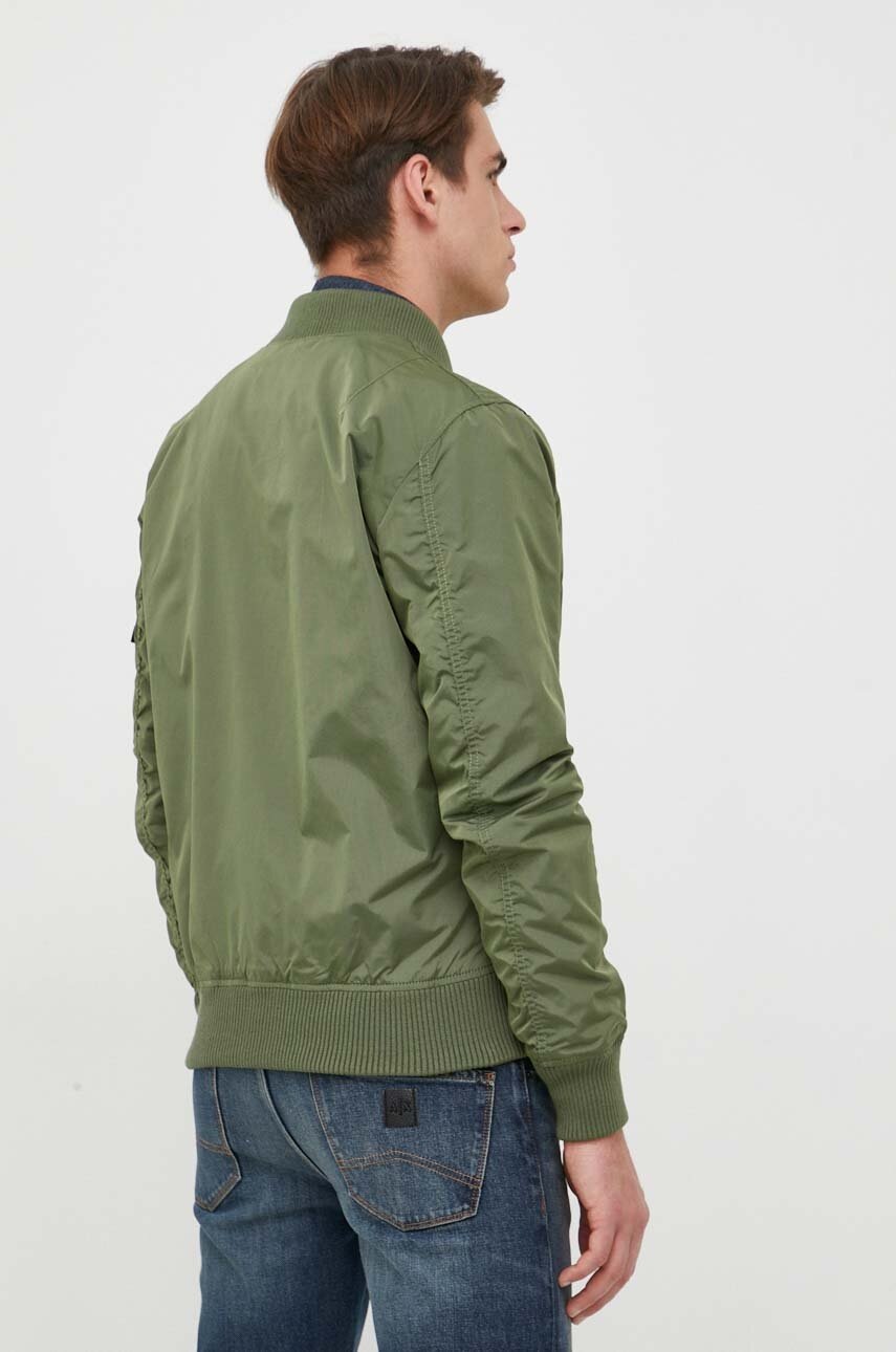 Куртка-бомбер Alpha Industries чоловічий колір зелений перехідна 191103.01-SageGreen 