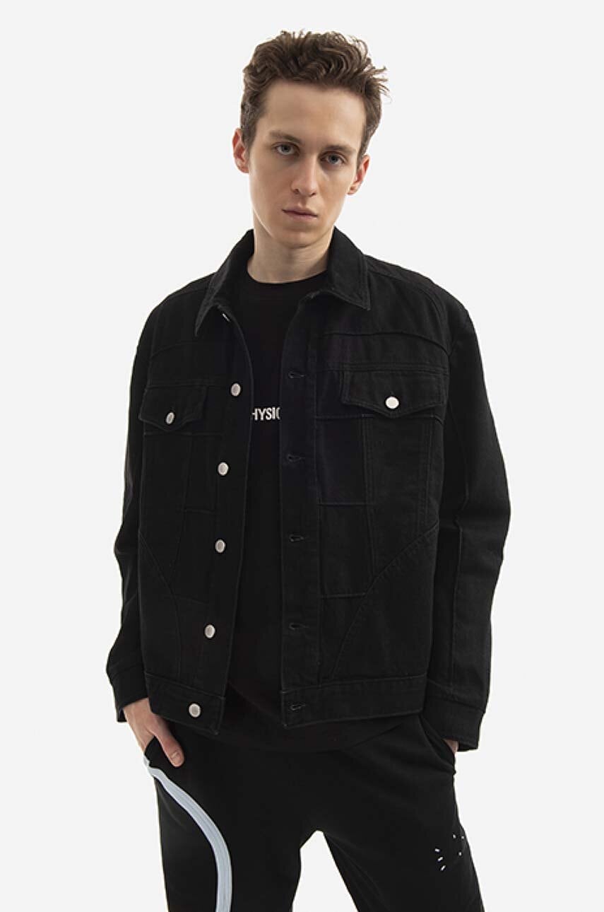MCQ geacă din denim Muscle bărbați, culoarea negru, de tranziție 677920RRR211000-BLACK MCQ geacă din denim Muscle bărbați, culoarea negru, de tranziție 677920RRR211000-BLACK