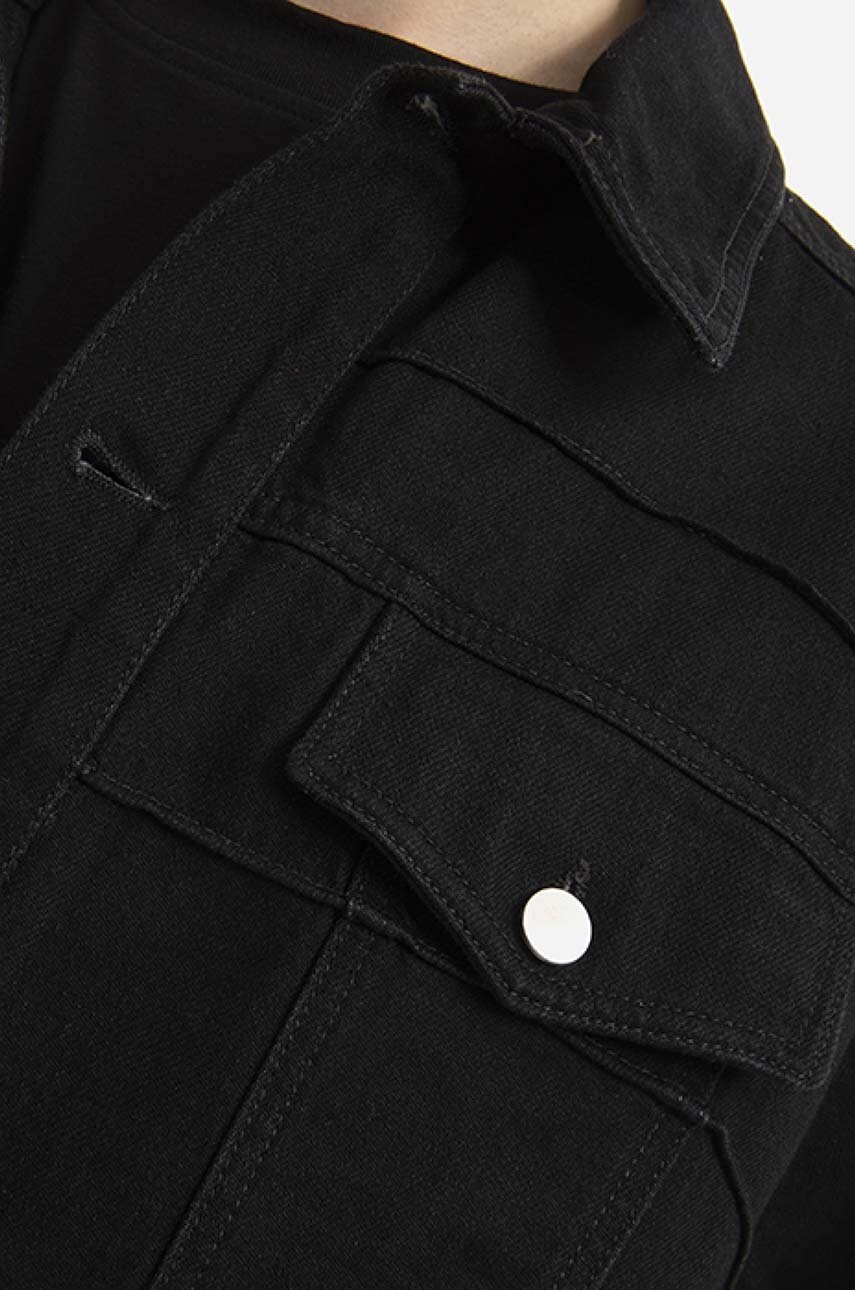 Джинсова куртка MCQ Muscle чоловіча колір чорний перехідна 677920RRR211000-BLACK 